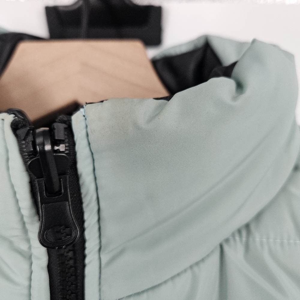 IVL Collective Revolve Black & Green Faux Leather Reversible Puffer Vest - Picture 4 of 14